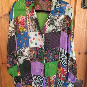 Vintage multi color blouse